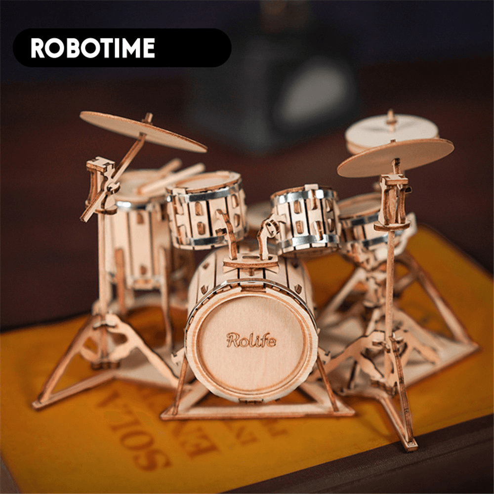 ROBOTIME DIY 3D Puzzle Wooden Musical Instrument Model Decompression Hand-Assembled for Birthday Gift Toys - Trendha