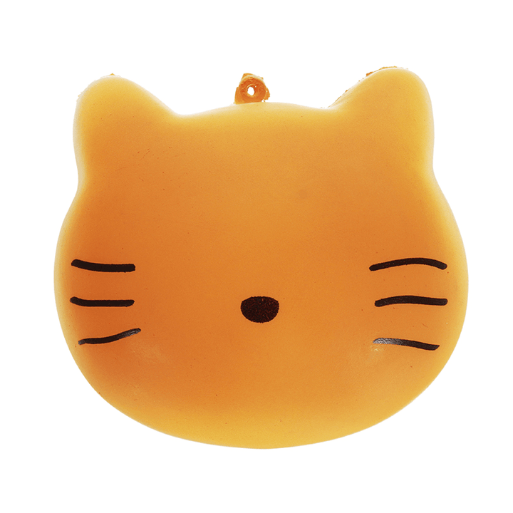 Meistoyland Squishy Cat Kitty Slow Rising Straps Squeeze Toy with Chain Original Packaging - Trendha