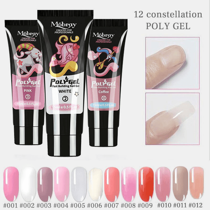 12 Constellation Nail Art Quick Dry Gel LED Clear UV Gel Multicolor Nail Gel Phototherapy Gel - Trendha