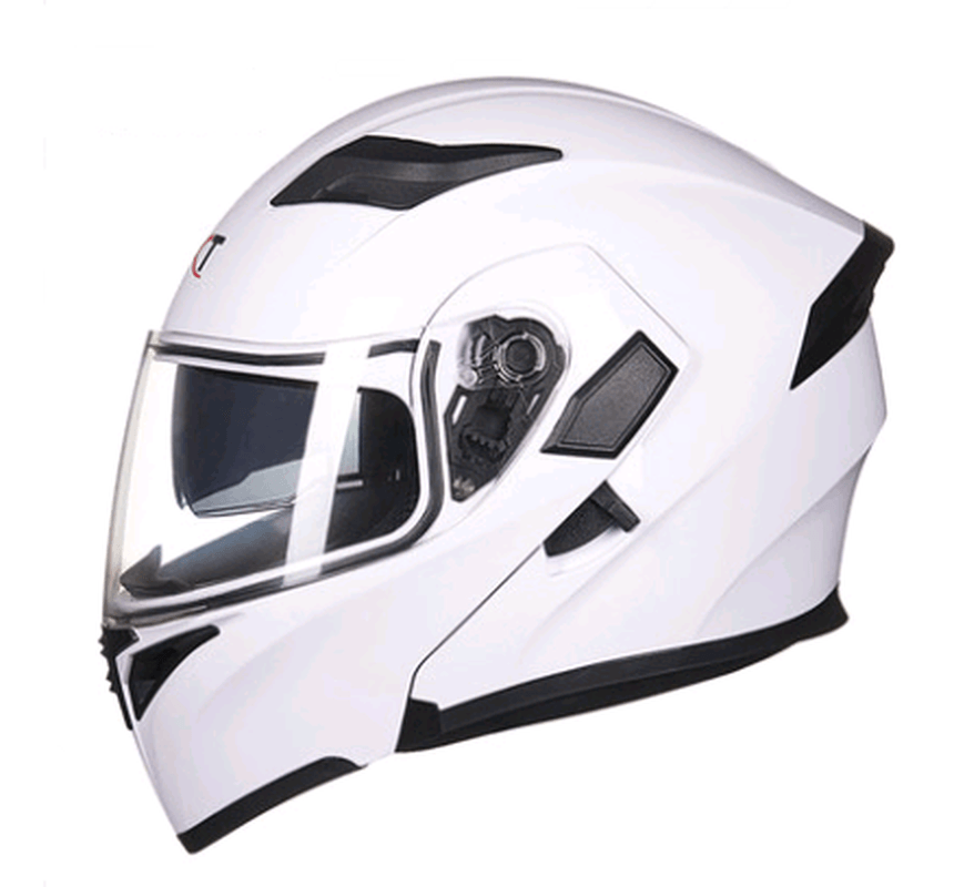 GXT Motorcycle Helmet Men and Women Double Lens Full Cover Full Face Helmet Anti-Fog Four Seasons Bluetooth with a Collar - Trendha