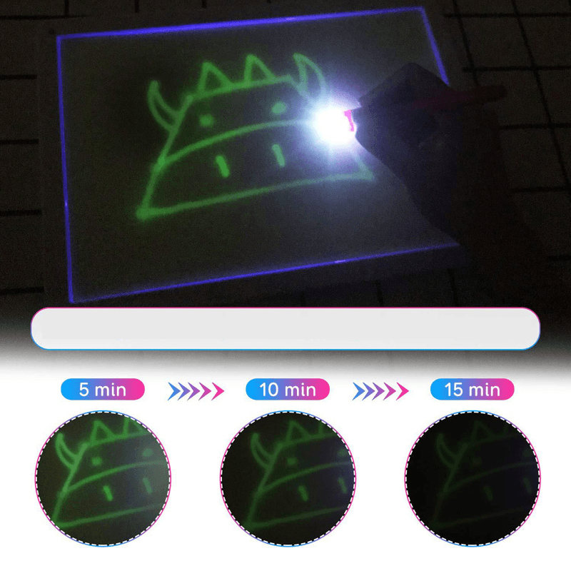 A3 Size 3D Children'S Luminous Drawing Board Toy Draw with Light Fun for Kids Family - Trendha