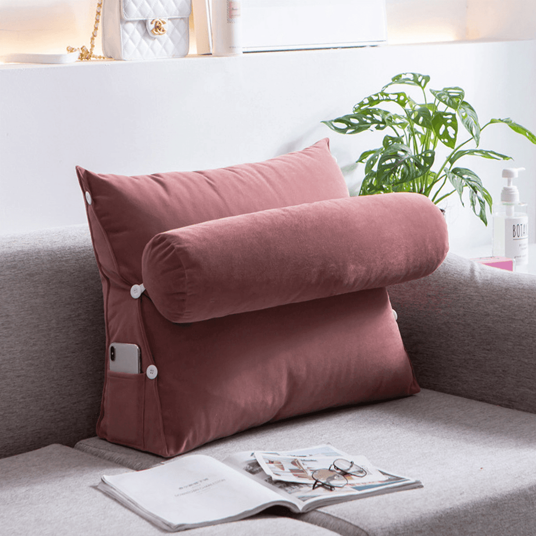 Adjustable Velvet Wedge Pillow Triangle Cushions Leg Neck Waist Back Support - Trendha