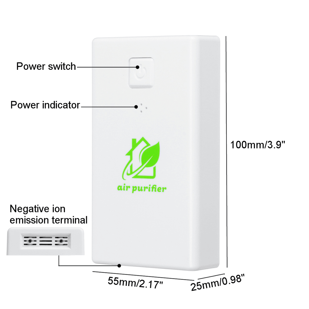 Portable Plug-In Air Purifier Negative Ion Air Purification Remove Formaldehyde Dust Eliminate Odor Low Noise Energy Saving - Trendha