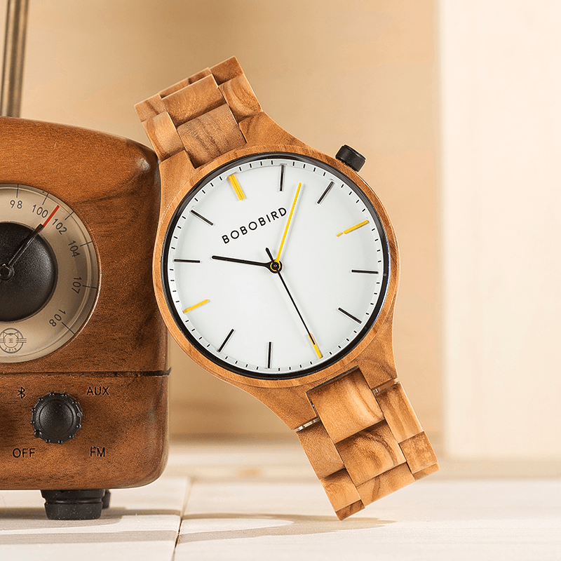 BOBO BIRD S27 Casual Style Men Wrist Watch Wooden Creative Quartz Watches - Trendha