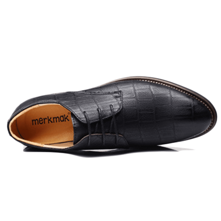 Men Business Microfiber Soft Comfortable Waterproof Formal Shoes - Trendha