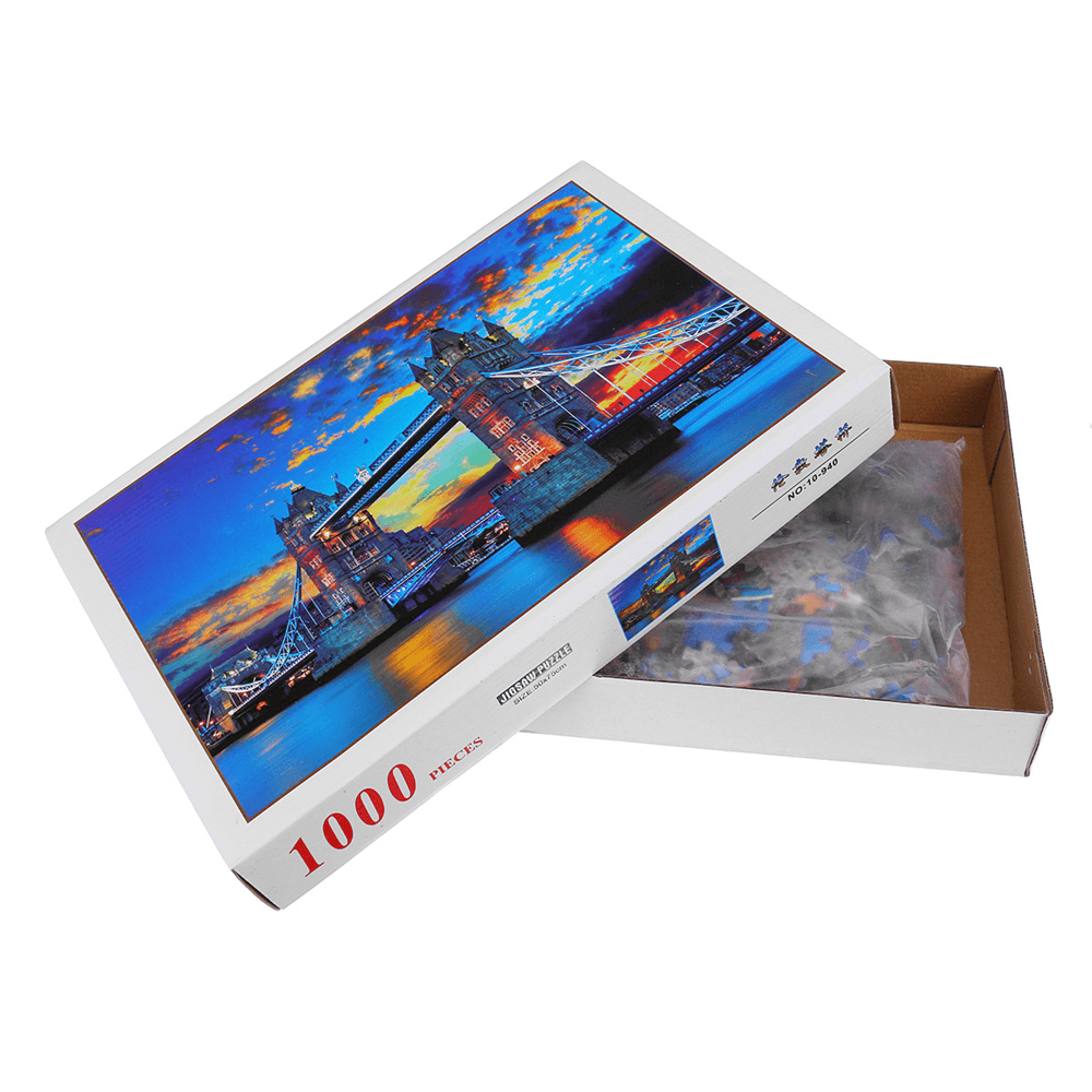 1000 Pieces of Jigsaw Puzzles London Bridge Paper Landscape Pattern Interesting Educational Toys for Kids - Trendha