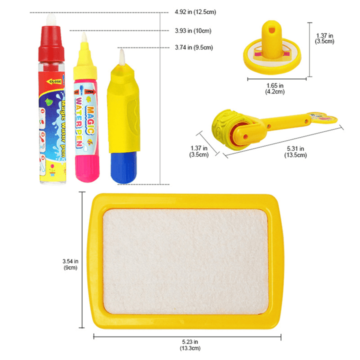 88*58Cm Infant Child Four-Color Water Canvas Large Graffiti Drawing Mat Enlightenment Educational Toys - Trendha