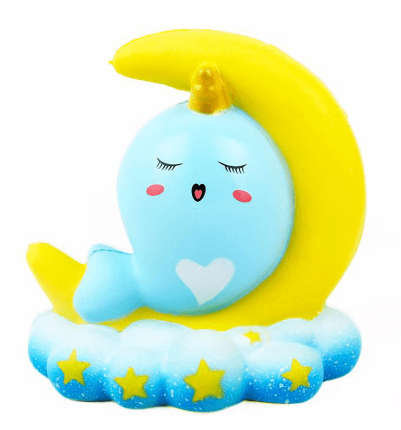 Sanqi Elan 16CM Animal Squishy Unicorn Moon Narwhale Slow Rebound with Packaging Gift Collection - Trendha