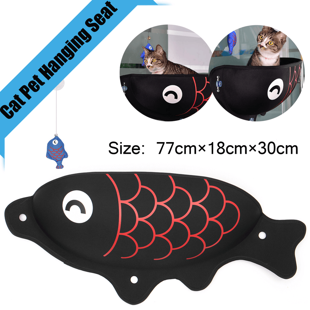 Cat Bed Window Seat Perch Kitty Mounted Pet Hanging Hammock Shelf +Suction Cup - Trendha