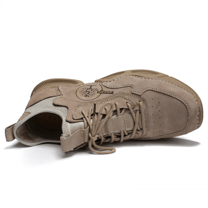 Men Handmade Breathable Non Slip Sport Casual Leather Sneakers - Trendha