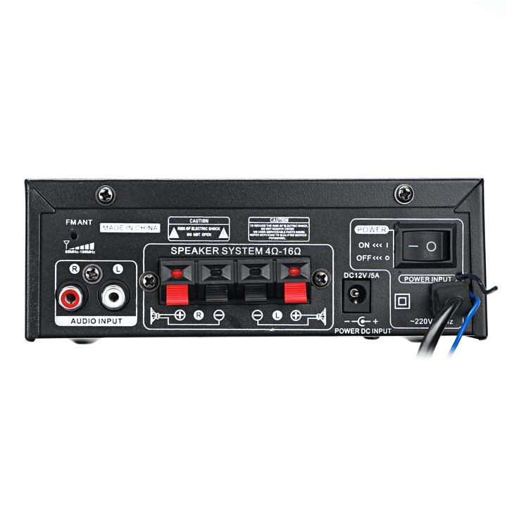 AV-263BT 2X300W 110-220V Bluetooth Audio Power Amplifier EQ Stereo AMP Car Home 2CH AUX USB FM SD HIFI Digital Radio - Trendha