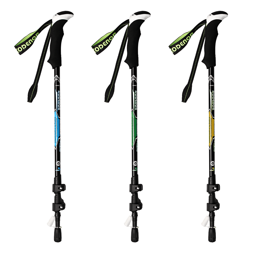 Foldable Handle Cane Retractable Stick Hiking Trekking Pole Adjustable Cane 65-135Cm 3-Section - Trendha