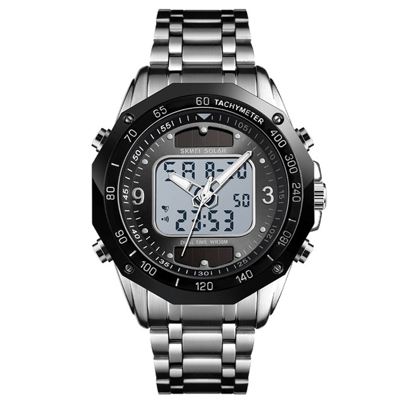 SKMEI 1493 Fashion Men Digital Quartz Watch 3ATM Waterproof Luminous Display Dual Display Watch - Trendha