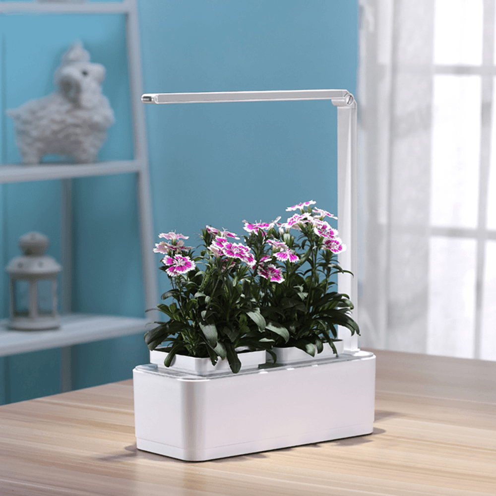 8W Intelligent Automatic Watering Pot LED Soilless Hydroponic Flower Pot Indoor Plant Growth Lamp Home Decoration - Trendha