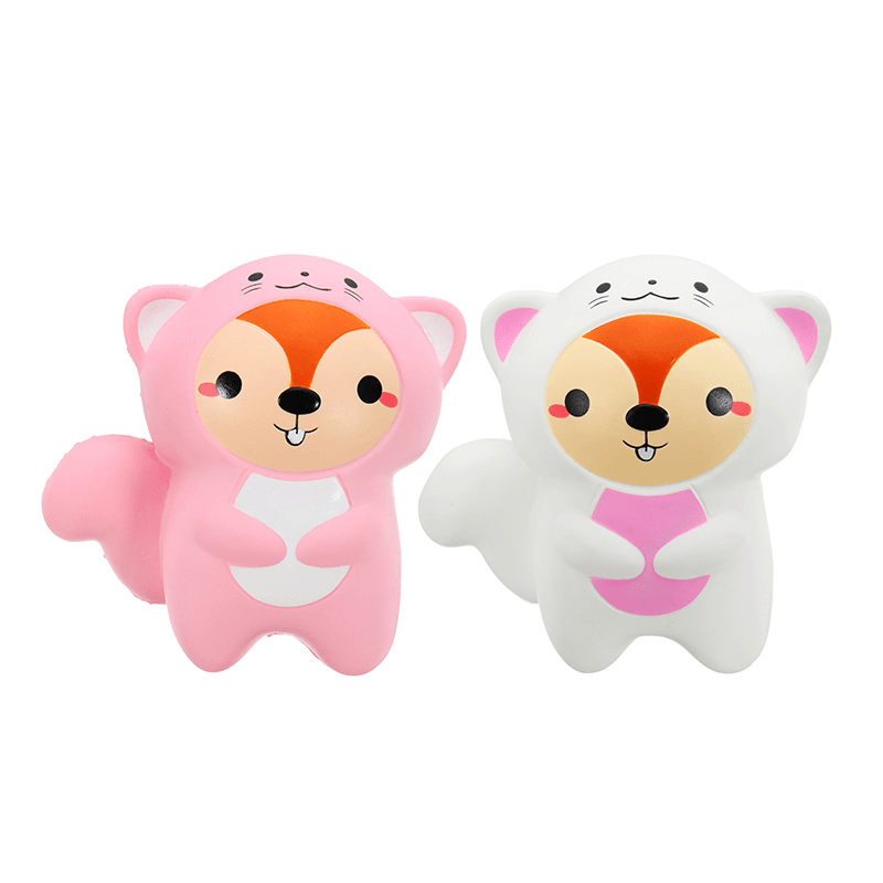 2PCS Amourie Meowpie Squishy Squirrel Slow Rising Animal 16Cm Squeeze Gift Collection with Packing - Trendha