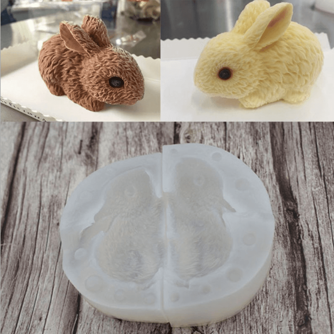 Bunny 3D DIY Rabbit Handmade Cake Breads Decorating Chocolates Mold Mould Easter - Trendha