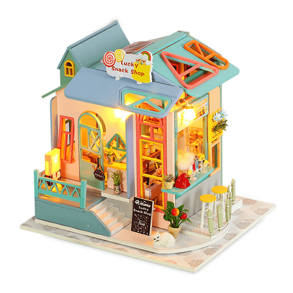 Iie Create K-061/K-062 Hand-Assembled Doll House Model Toys for Girlfriends and Children Decoration with Furniture and Dust Cover Indoor Toys - Trendha