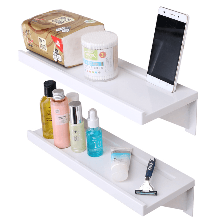 Plastic Toilet Suction Wall Storage Suction Cup Bathroom Shelf Free Punching Washing Table - Trendha