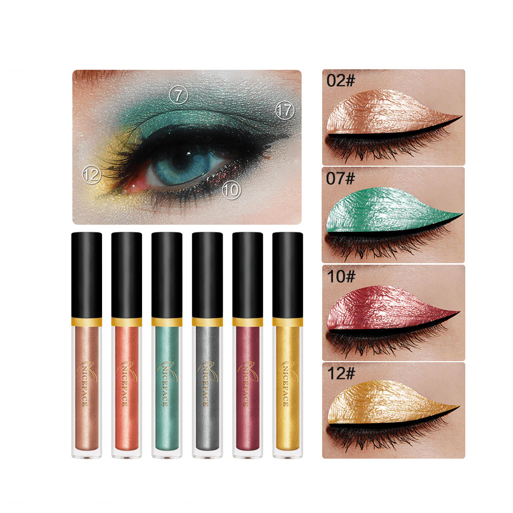 17 Colors Liquid Eye Shadow Diamond Shimmer Glitter Eye Highlighter Makeup Long-Lasting - Trendha