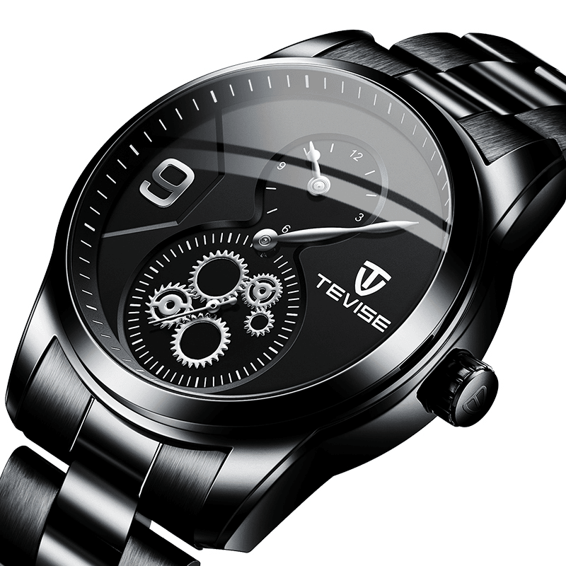 TEVISE T873 Chronograph Full Steel Men Wrist Watch Waterproof Automatic Mechanical Watch - Trendha