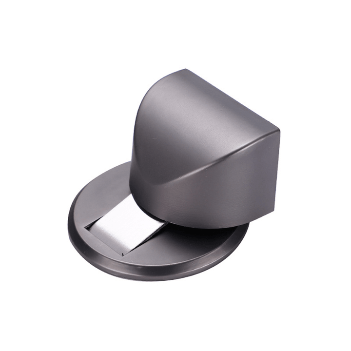 Solid Heavy Duty Zinc Alloy Magnetic Door Stopper Hidden Floor Mount Door Catch Free Punching Door Holder W/ 3M Sticker - Trendha