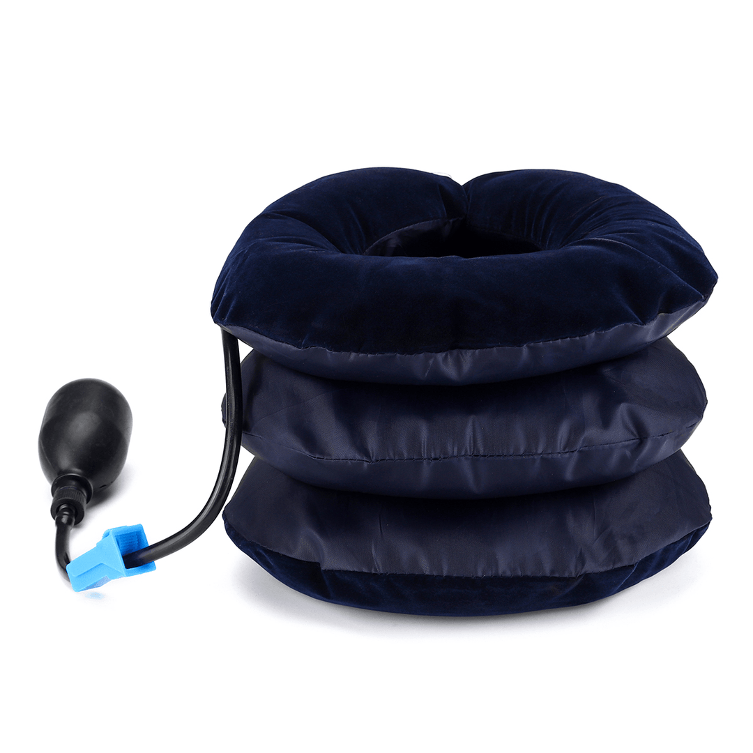 Air Inflatable Pillow Cervical Neck Head Traction Support Brace Pain Relief Device - Trendha