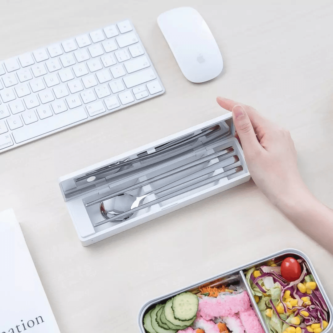 Huohou Auto-Sensing Disinfection Portable Cutlery Box 99.99% Sterilization Rate From - Trendha