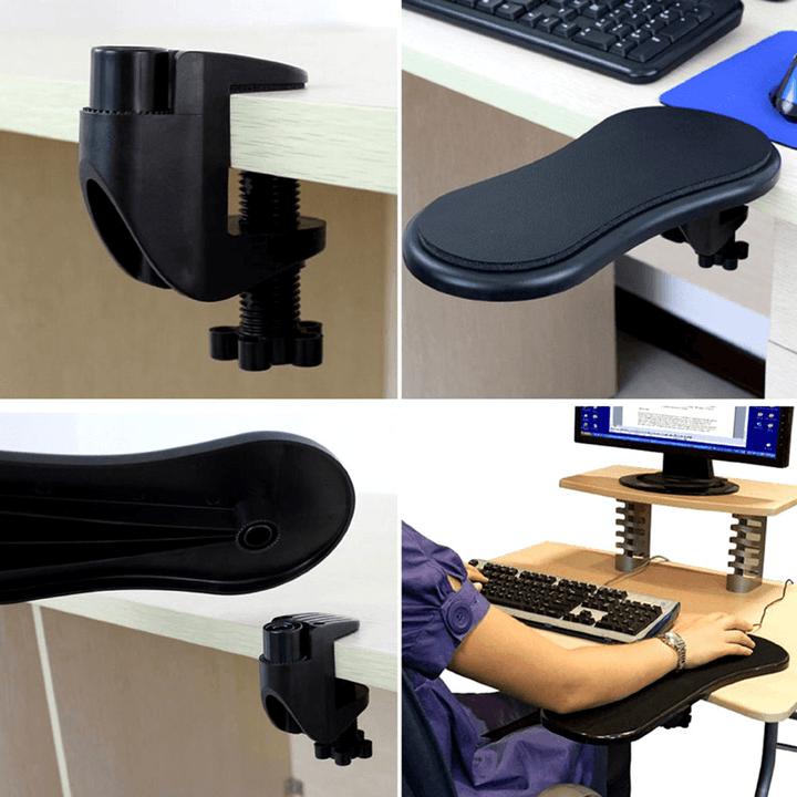 Desk Attachable Armrest Arm Support Pad Computer Table Mouse Pads Chair Extender Elbow Arm Wrist Rest Holder Mouse Pad - Trendha