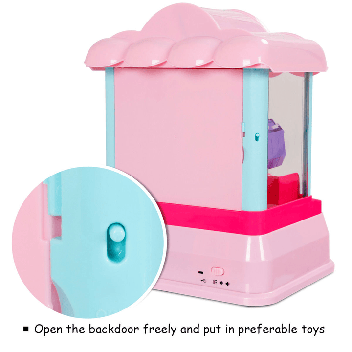 Kids Candy Grabber Electric Claw Machine Crane Token Home Toys with Music Light - Trendha