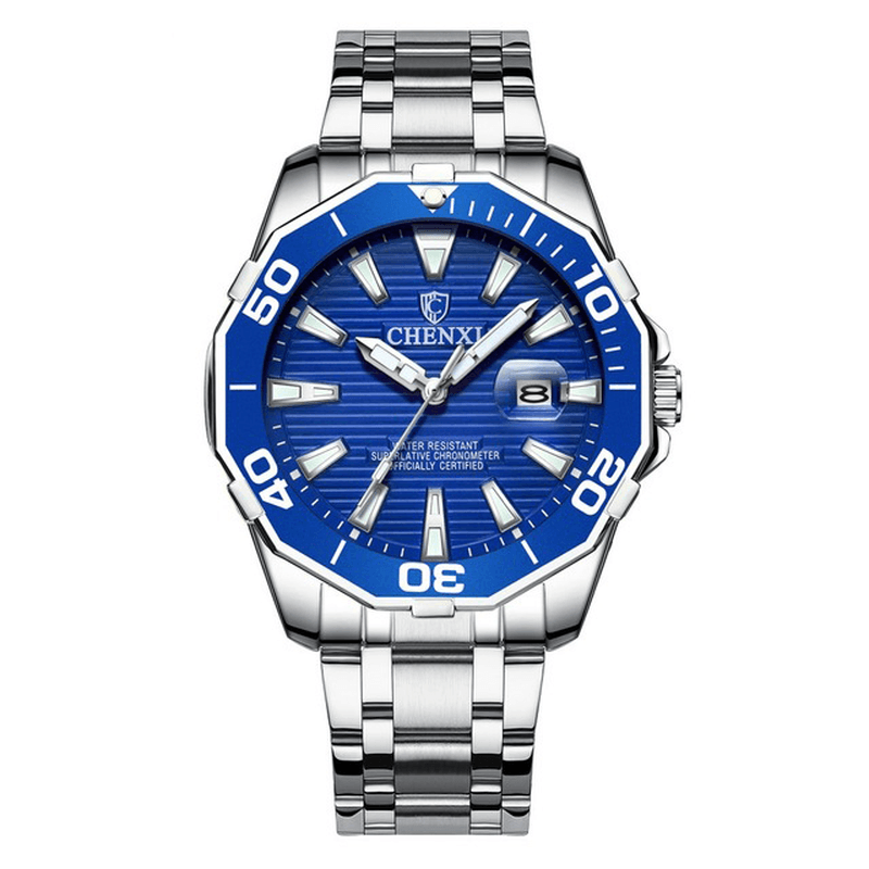 CHENXI 8205 Luminous Display Waterproof Quartz Watch Business Style Men Wrist Watch - Trendha