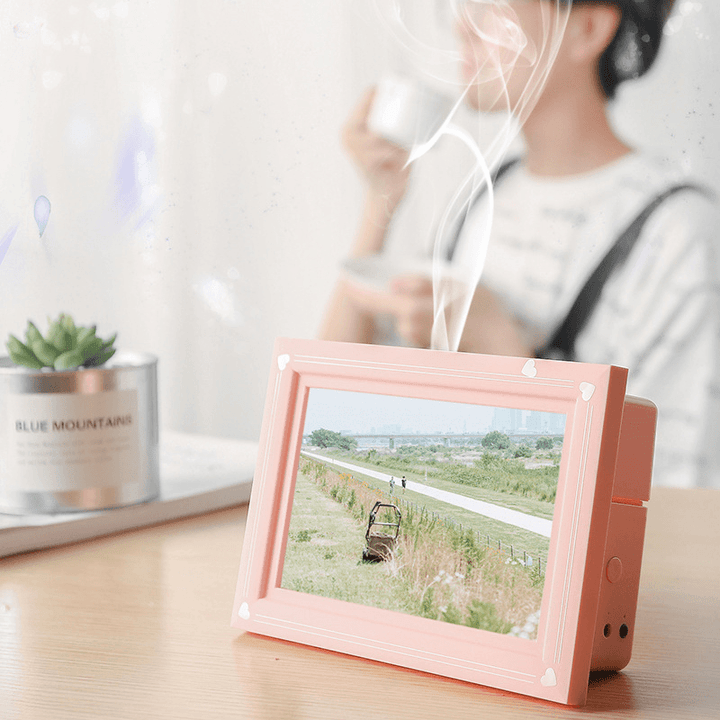 Photo Frame Shape Humidifier with Bluetooth Speaker Aroma Diffuser Ultrasonic Spray Humidifier for Home Office - Trendha