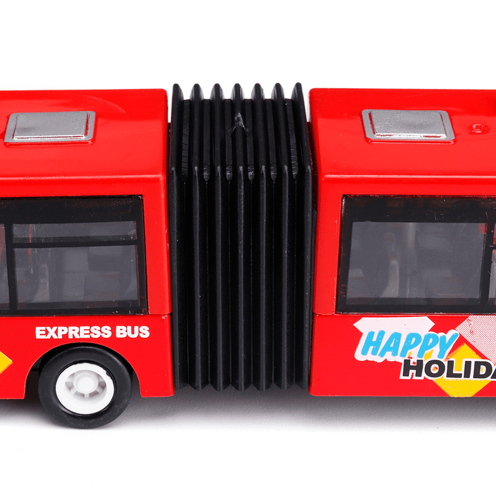 Blue/Red/Green 1:64 18Cm Baby Pull Back Shuttle Bus Diecast Model Vehicle Kids Toy - Trendha