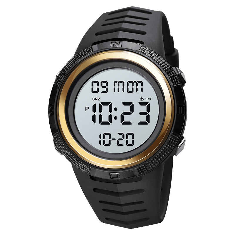 SKMEI 1632 Sport Watch Date Week Display Chronograph Stopwatch Waterproof LED Night Digital Watch - Trendha