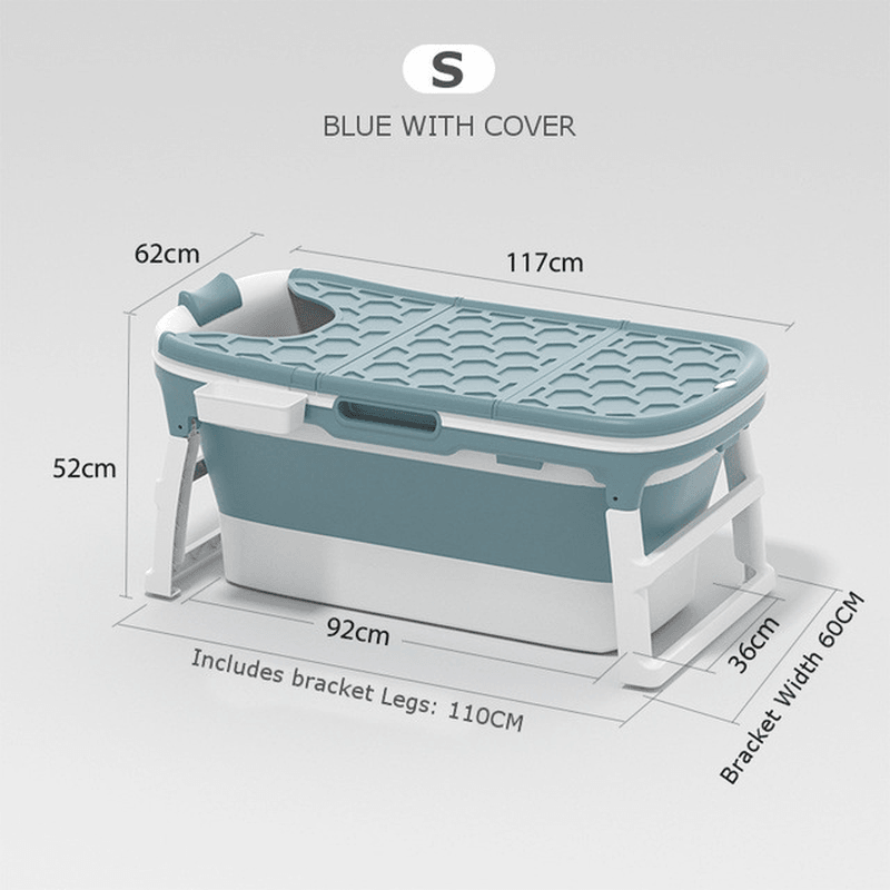 Xiaoshutong 138/117CM Portable Folding Adult Bathtub Surround Lock Temperature Anti-Slip Isolation Layer with Enlarged Space Design Sauna for Bathroom - Trendha