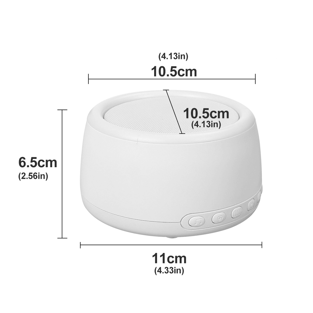 White Noise Sleep Instrument USB Rechargeable Sleeping Aid W/ Night Light & 30 Song Natural Soothing Sounds Also Support Bluetooth - Trendha