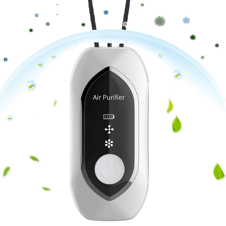 5V Wearable Air Purifier Necklace Portable Anion Ionizer Generator USB Charging - Trendha