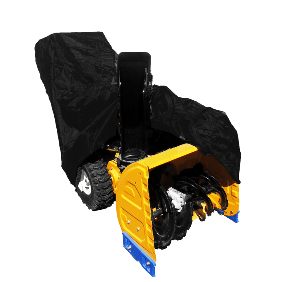 Black Polyester All Weather Protective Snow Thrower Cover 158X77X110Cm - Trendha