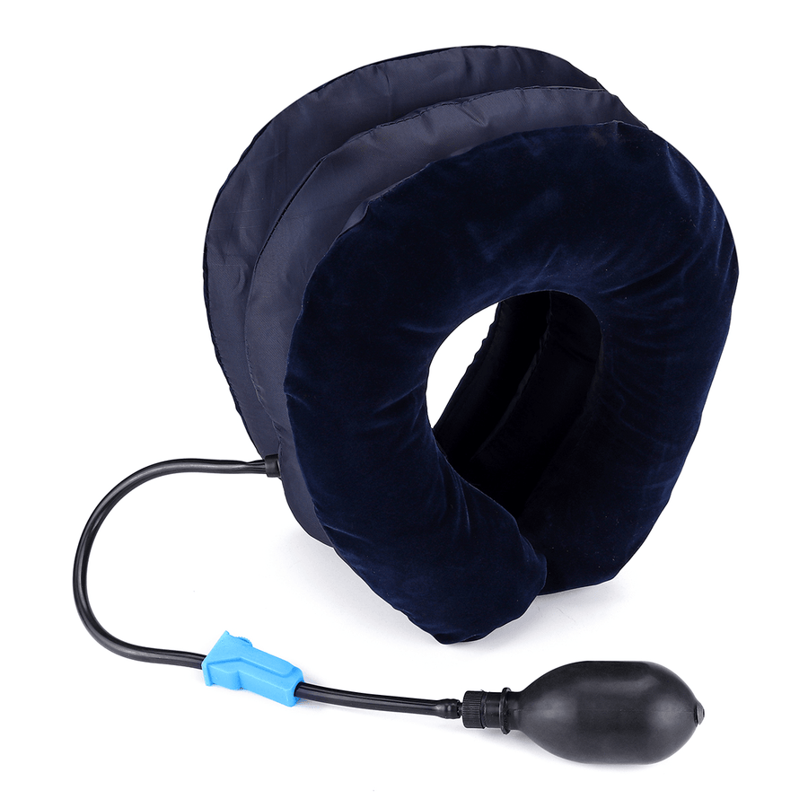 Air Inflatable Pillow Cervical Neck Head Traction Support Brace Pain Relief Device - Trendha