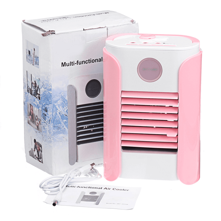 USB Mini Portable Bluetooth Radio Air Cooler Humidifier Conditioning Mute Spray Cooling Fan - Trendha