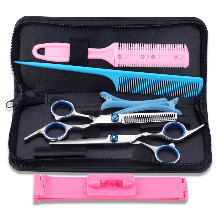 Hair Cutting Thinning Scissors Barbers Shear Comb Hairclip Hairdressing Set Sharp Blade, Fast Cutting, Easy to Use - Trendha
