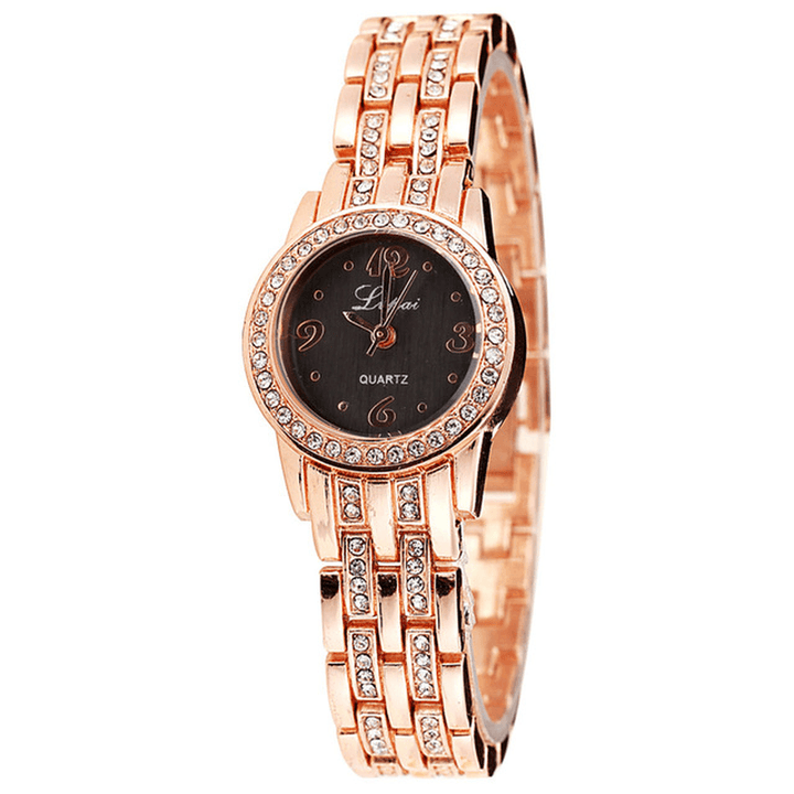 LVPAI XR1671-1 Diamond Dress Ladies Wrist Watch Full Steel Elegant Design Quartz Watch - Trendha
