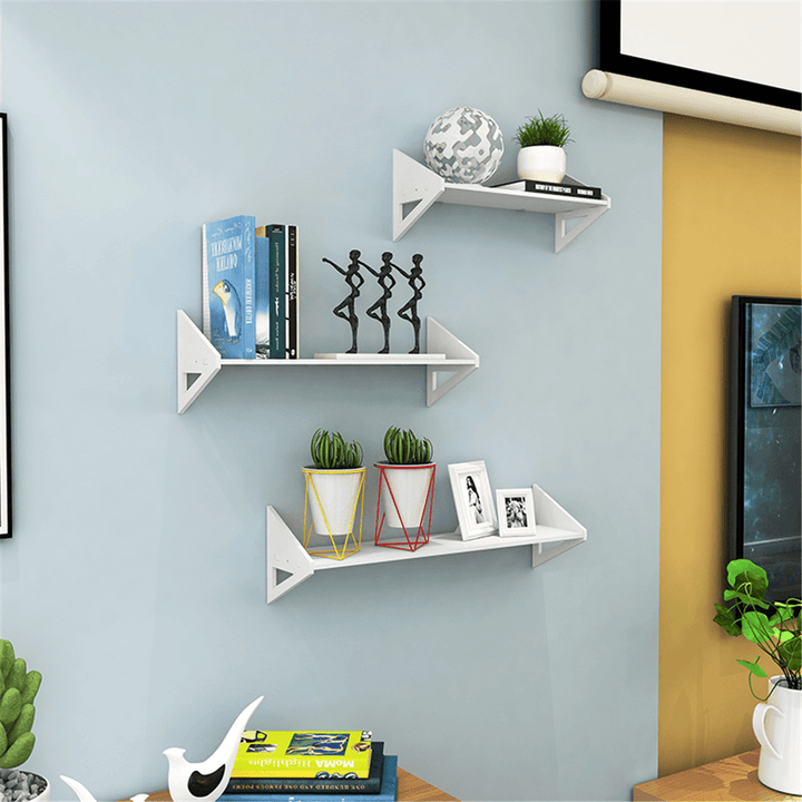 1 Piece Wall-Mounted Storage Shelf Rack Punch Free Wall Hanging Bookshelf Home Decorations Display Stand Bracket - Trendha
