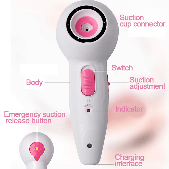 Electric Breast Instrument Home Single Cup Breast Enhancement Massager Care Chest Vacuum Massage - Trendha