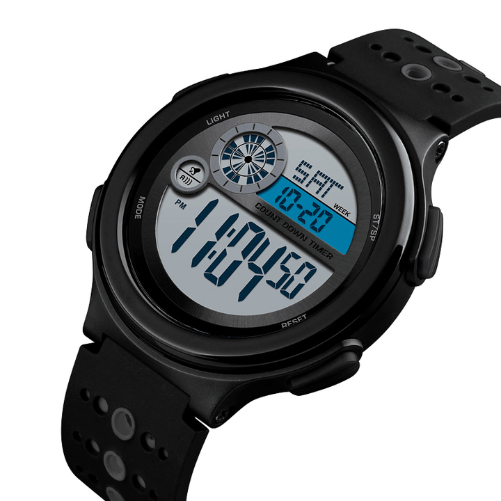 SKMEI 1374 Luminous Display 50M Waterproof Digital Watch Men Fashion Stopwatch Countdown Sport Watch - Trendha