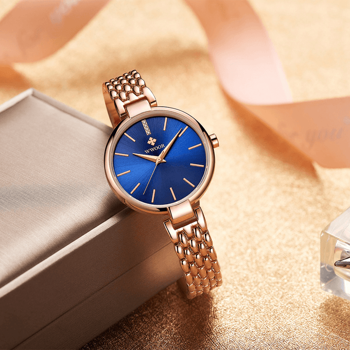 WWOOR 8865 Fashionable Ladies Dress Wrist Watch Gift Clock Quartz Watch - Trendha