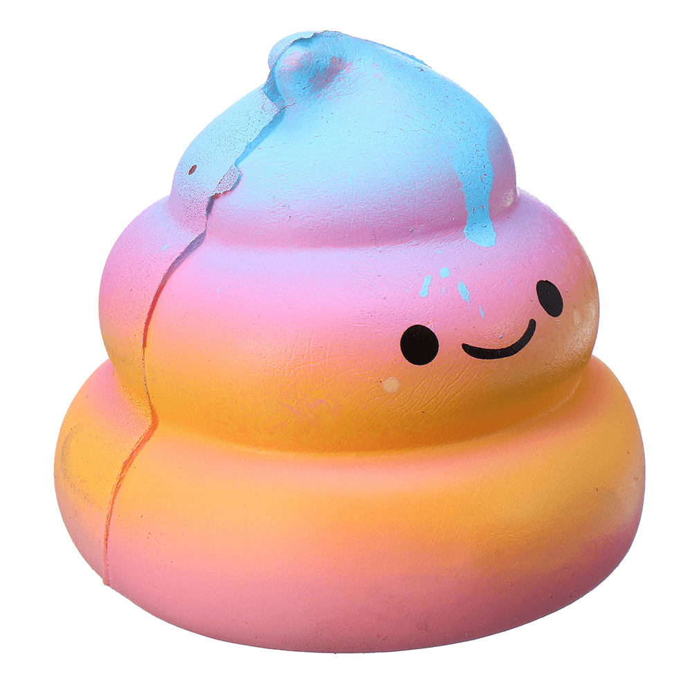 Ranbow Squishy Poo Soft Toy Slow Rising Phone Pendant with Packing - Trendha