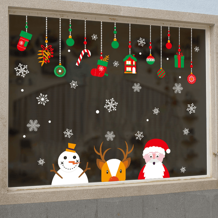 Miico XH9294 Christmas Sticker Home Decoration Sticker Window and Wall Sticker Shop Decorative Stickers - Trendha