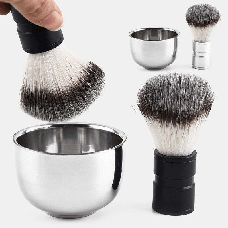 Stainless Steel Shaving Bowl Barber Beard Shaver Razor Cup for Shave Brush Male Face Cleaning Soap Mug Tool Set Silver NEW - Trendha