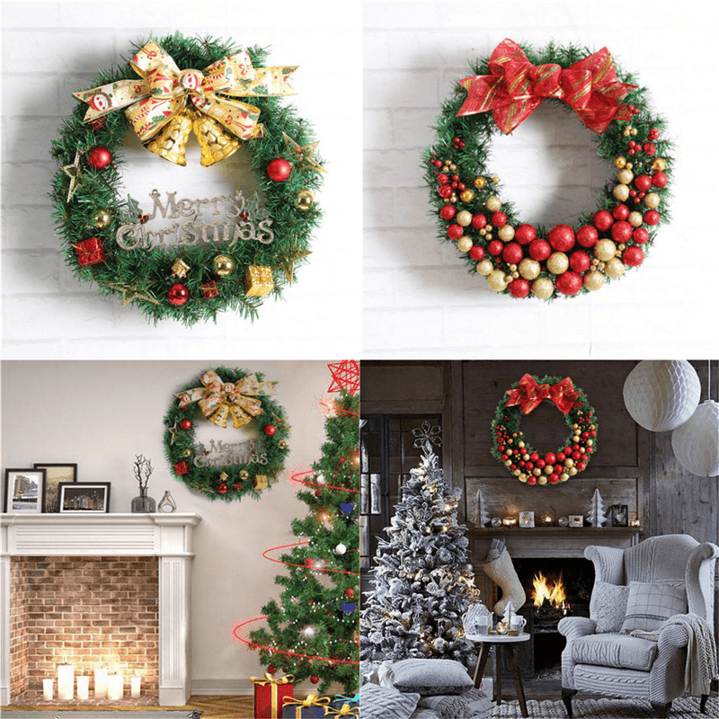 Christmas Party Home Decoration 30Cm Wreath Rattan Pendant Toys for Kids Children Gift - Trendha
