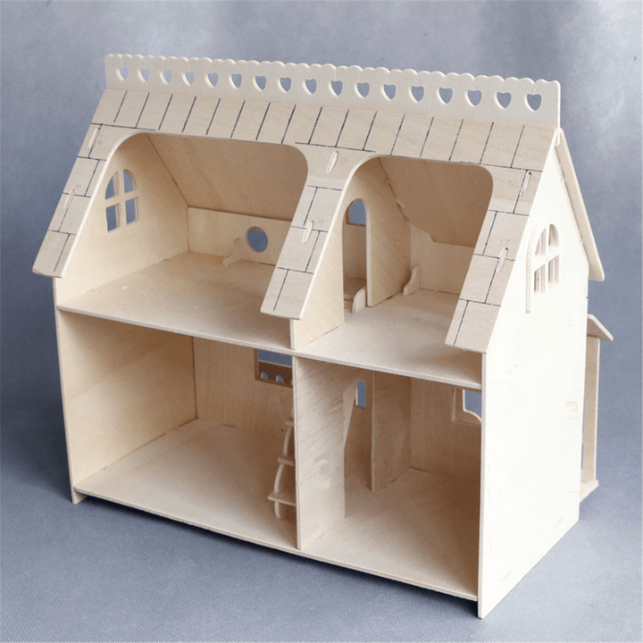 DIY Wooden Blocks Assembly Doll House Model Toys for Kids Gift - Trendha
